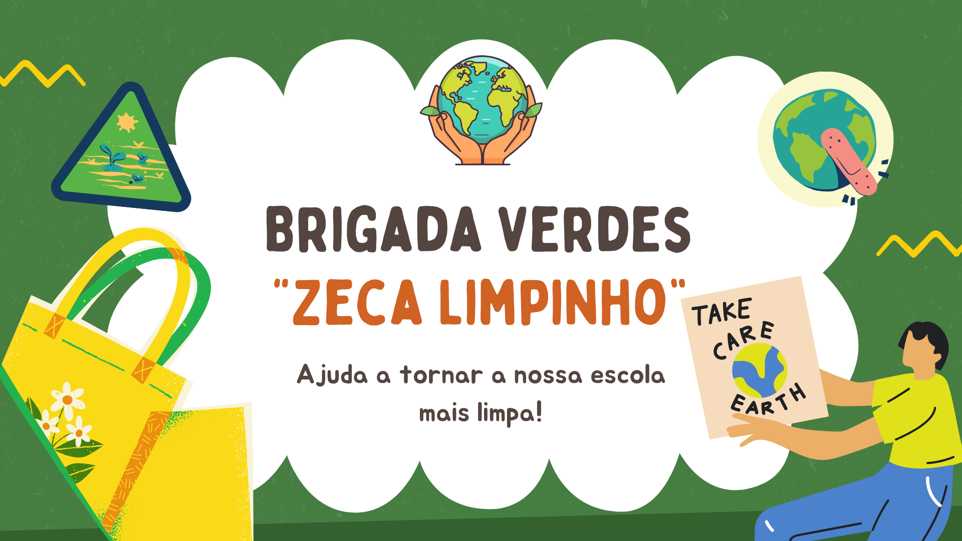 A nossa escola continua empenhada na promoção de boas práticas ambientais através do projeto Eco-Escolas e da iniciativa “Brigadas Verdes – Zeca Limpinho”.